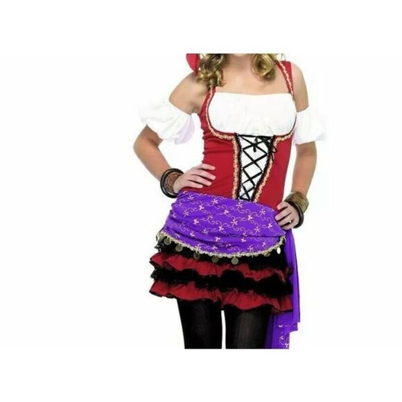 Leg avenue medium crystal ball fortune teller Halloween sexy costume dress only - Picture 1 of 5